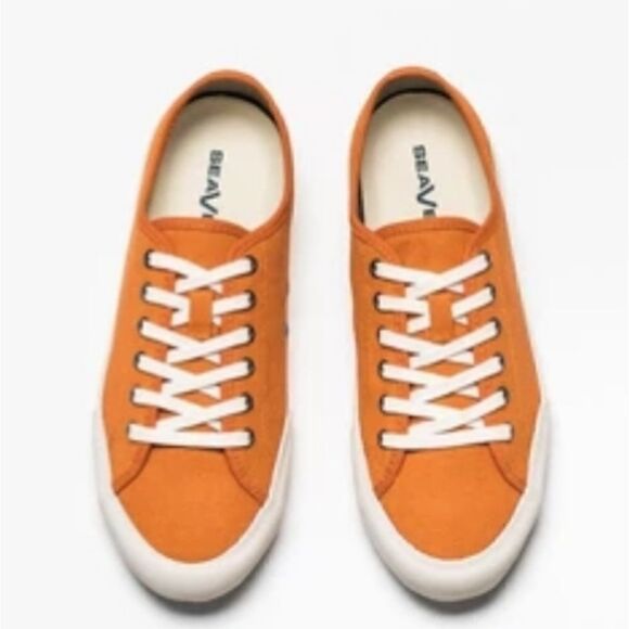 𝅺seavees Monterey Tie Boat Deck Sneaker Tangeringe - Picture 1 of 6